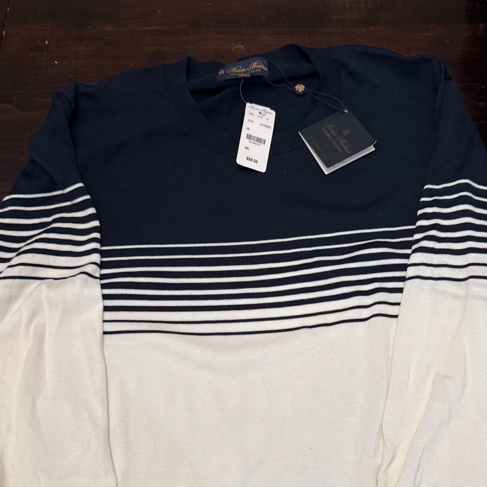 Brooks Brothers Classic Navy Crewneck Sweater